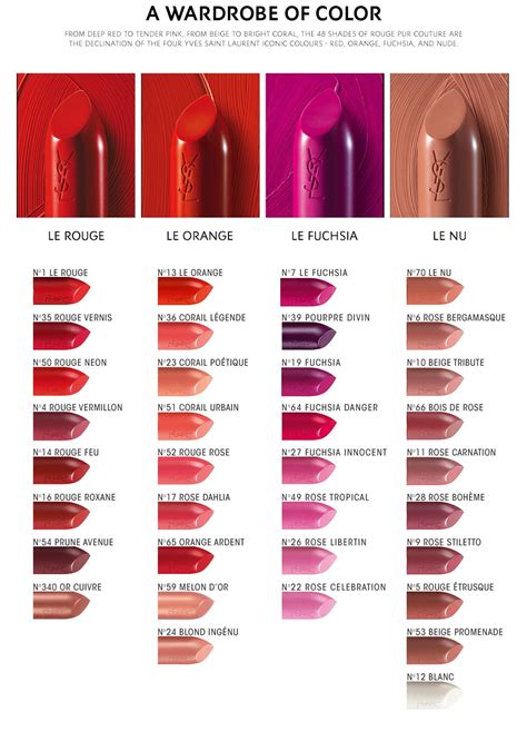 nordstrom ysl lipstick|YSL lipstick color chart.